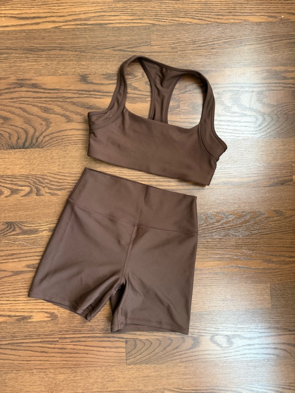 YPB - (Abercrombie & Fitch) SculptLUX Sports Bra & Bike Short Set